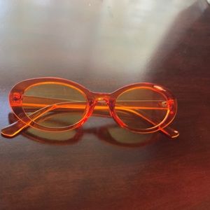 Orange circle sunglasses